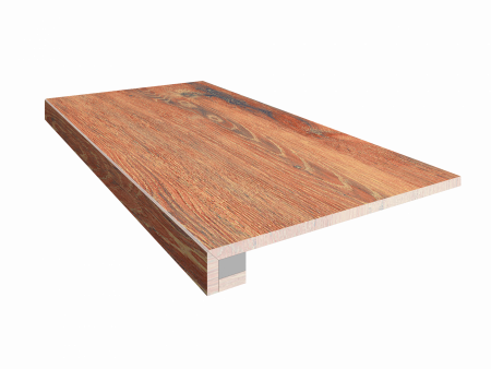 Комплект (Ступень BG01 (33x120) непол. (прямоугол. бортик) без насечек+ Подступенок (14,5x120))