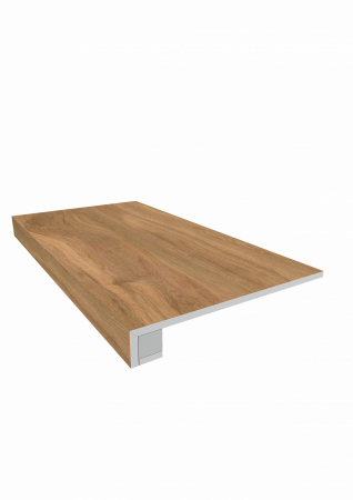 Комплект (Ступень SI02 (33x120) непол. (прямоугол. бортик) без насечек + Подступенок (14,5x120))