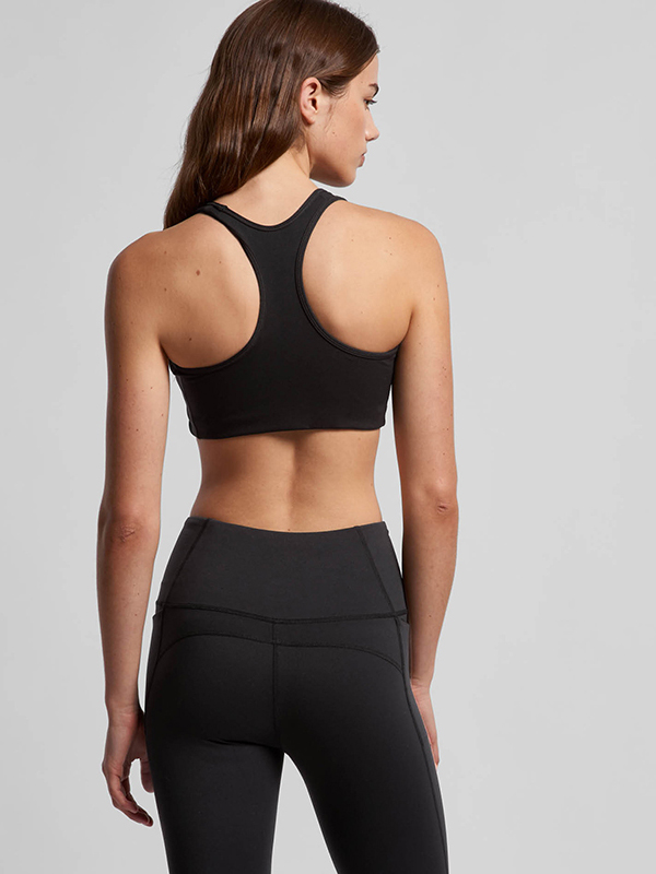 Ladies Active Black Crop