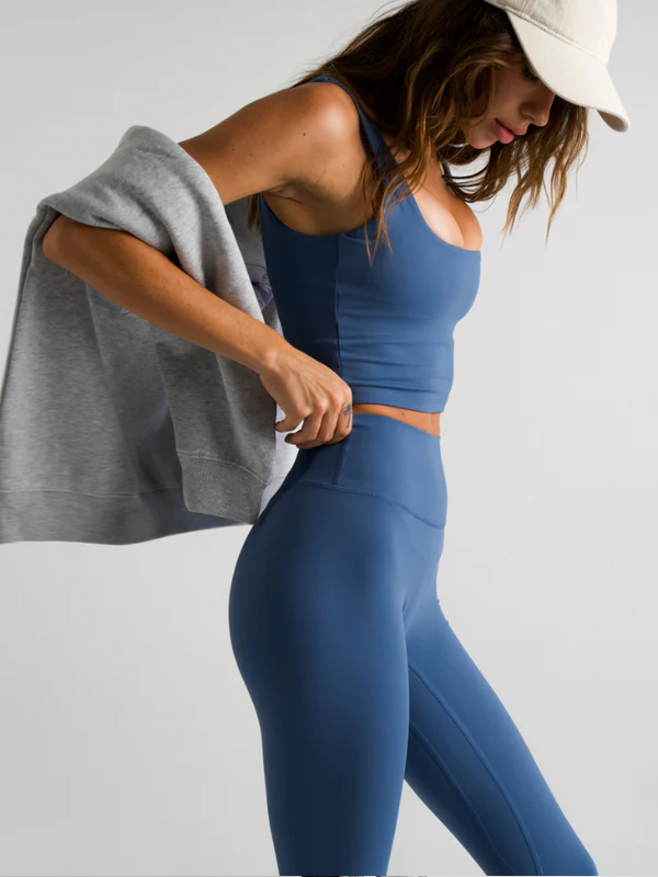 Invicible Scrunch Slate Blue Leggings