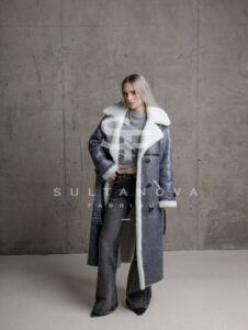 Long Grey Laser Winter Coat