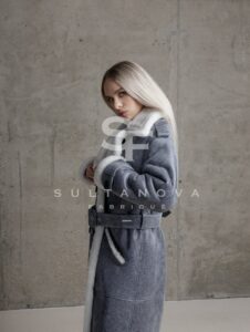 Long Grey Laser Winter Coat