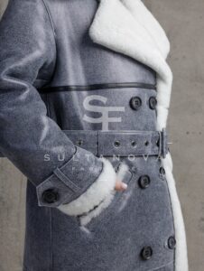 Long Grey Laser Winter Coat