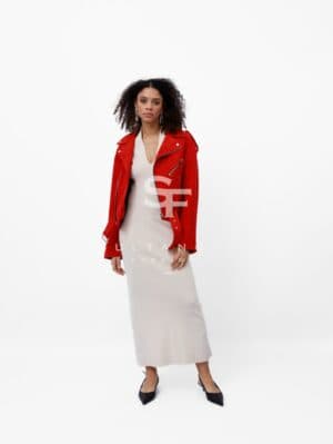 RED Suede Jacket