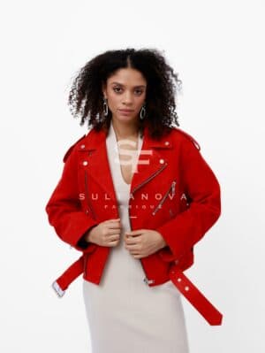 RED Suede Jacket