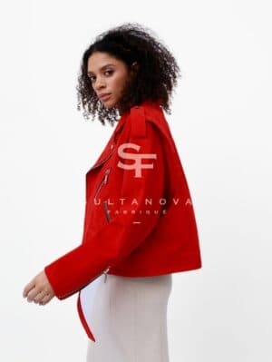 RED Suede Jacket