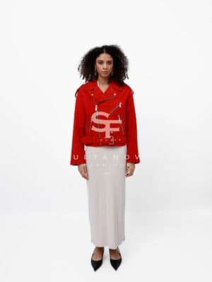 RED Suede Jacket
