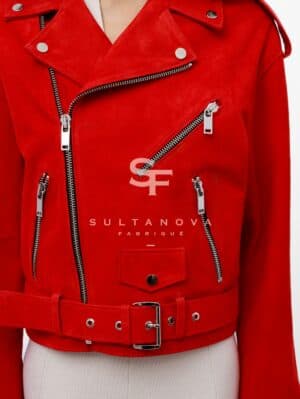 RED Suede Jacket