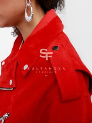 RED Suede Jacket