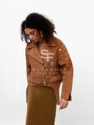 Sandy Suede Jacket with Sleeves