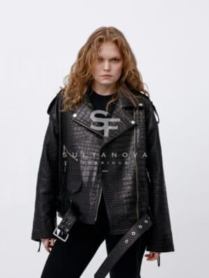 Black Croco Jacket