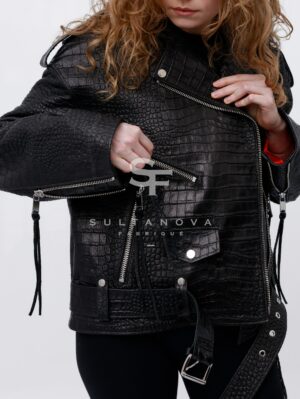 Black Croco Jacket