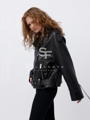 Black Croco Jacket