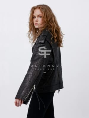 Black Croco Jacket