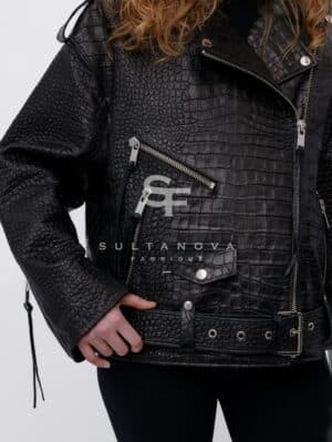 Black Croco Jacket