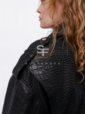 Black Croco Jacket