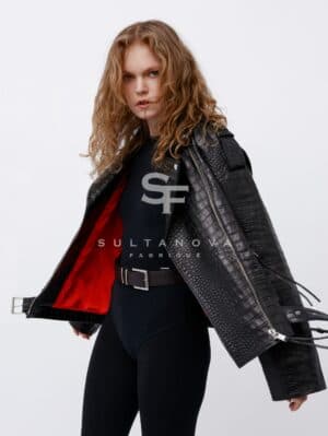 Black Croco Jacket