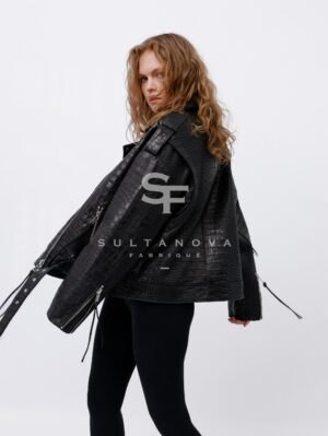 Black Croco Jacket