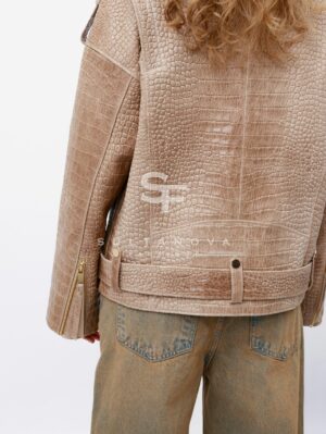 Beige Croco Jacket