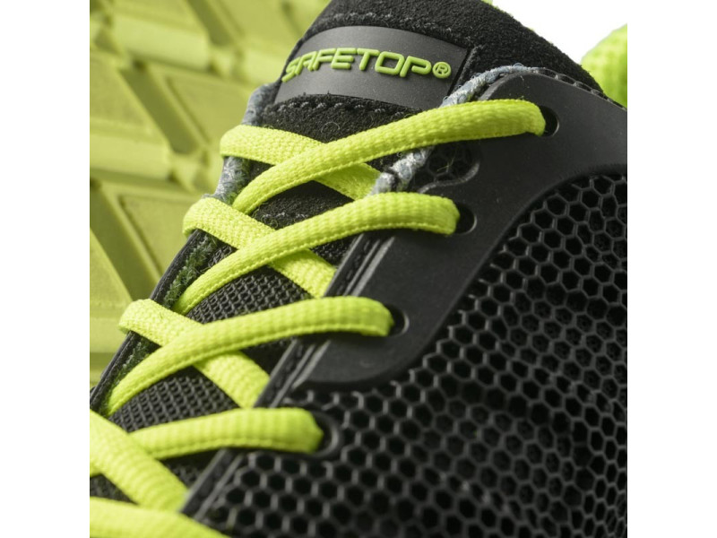 MARIO, zapato S1P deportivo negro-verde metal free
