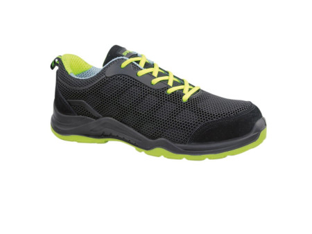 MARIO, zapato S1P deportivo negro-verde metal free