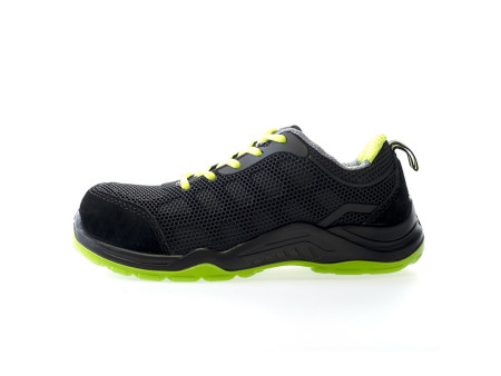 MARIO, zapato S1P deportivo negro-verde metal free