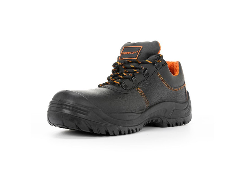 ORATIO, Zapato cuero negro grabado cordones S3 SR