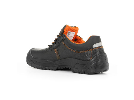 ORATIO, Zapato cuero negro grabado cordones S3 SR