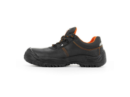 ORATIO, Zapato cuero negro grabado cordones S3 SR