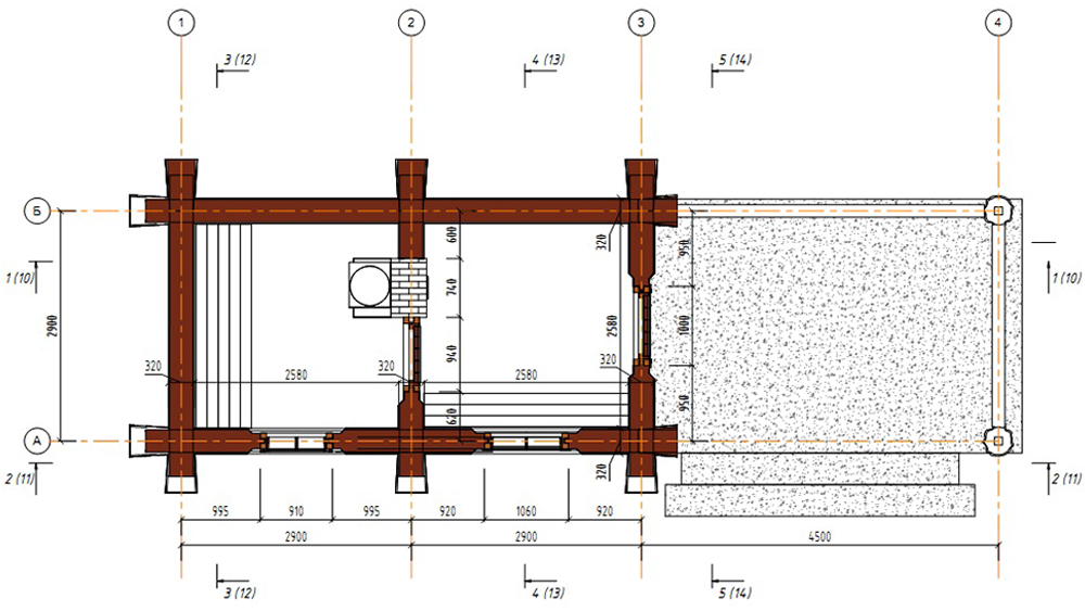 Сруб бани "Беркут"