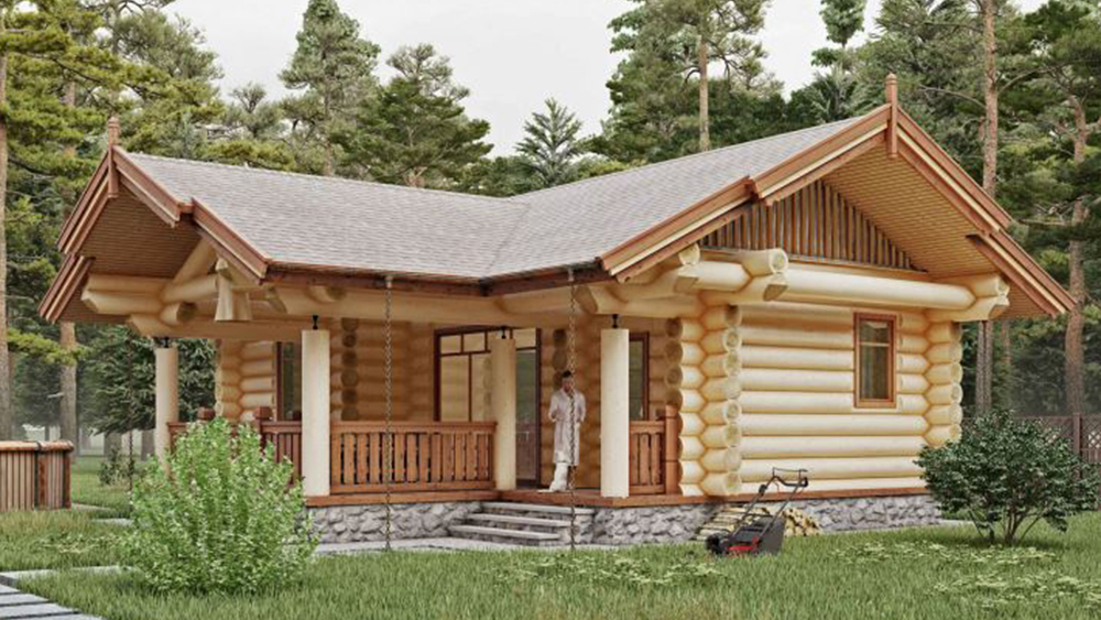 Баня с открытой беседкой "Сагсагай"