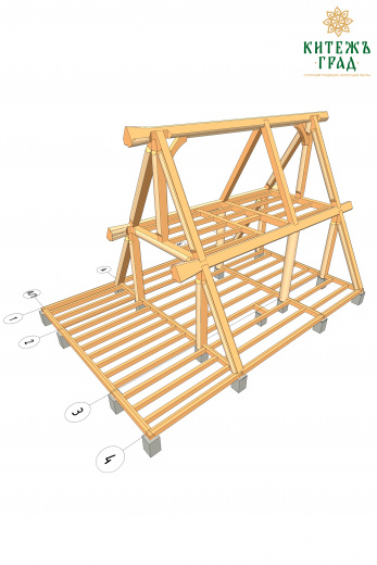 Гостевой дом "А-фрейм" по технологии "Post and beam" Под ключ!