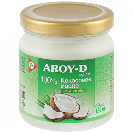 Масло кокосовое Extra Virgin  AROY-D 180мл
