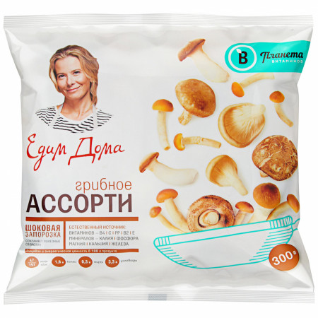 Ассорти грибное быстрозамороженное Планета витаминов 300г 