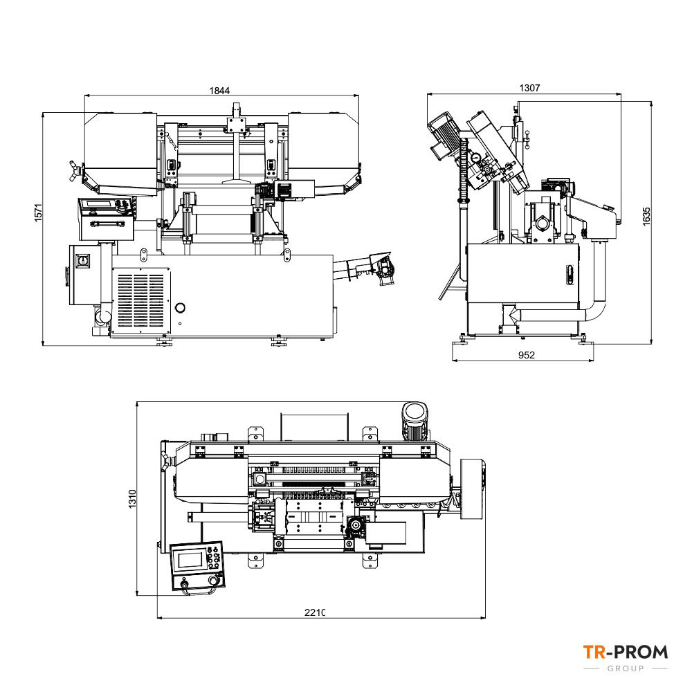Датчики. Автоматический ленточнопильный станок KARMETAL SOSA 300 x 350 PLC