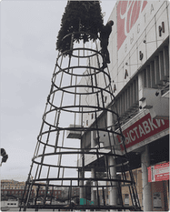 Монтаж, демонтаж елок от 4 метров