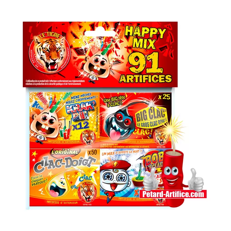 Sacchetto di 91 Artifici Happy Mix