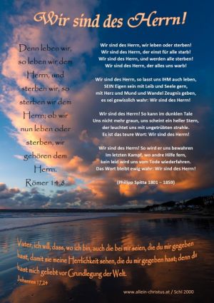 Wir sind des Herrn - Philipp Spitta
