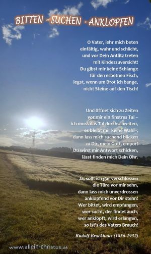 Bitten Suchen Anklopfen - Rudolf Brockhaus