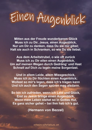 Einen Augenblick von Hermann - Bezzel
