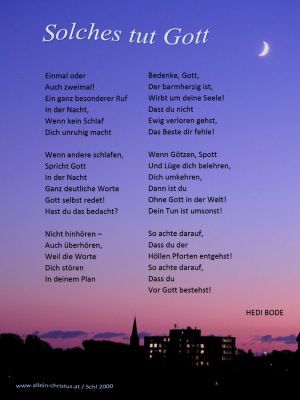 Solches tut Gott - Hedi Bode