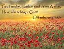 Offenbarung 15,3 - Groß und wunderbar sind deine Werke, Herr, allmächtiger Gott!