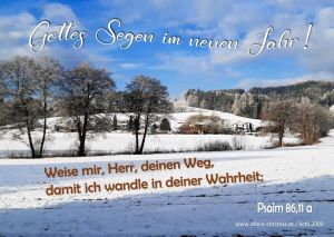 Psalm 86,11a - Weise mir, Herr, deinen Weg, damit ich wandle in deiner Wahrheit.