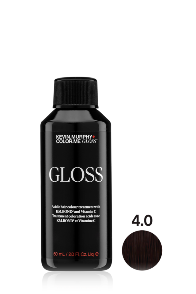 GLOSS Acidic hair colour treatment with KM.BOND2 and Vitamin C 4.0 / 4N MEDIUM.BROWN.NATURAL