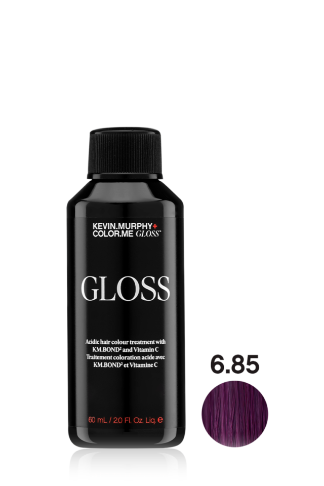 GLOSS Acidic hair colour treatment with KM.BOND2 and Vitamin C 6.85 / 6VM DARK.BLONDE.VIOLET.MAHOGANY
