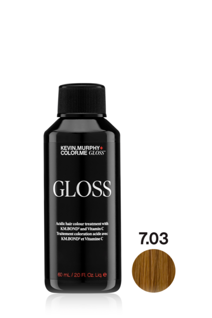 GLOSS Acidic hair colour treatment with KM.BOND2 and Vitamin C 7.03 / 7NG MEDIUM.BLONDE.NATURAL.GOLD