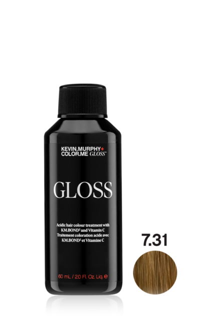 GLOSS Acidic hair colour treatment with KM.BOND2 and Vitamin C 7.31 / 7GA MEDIUM.BLONDE.GOLD.ASH