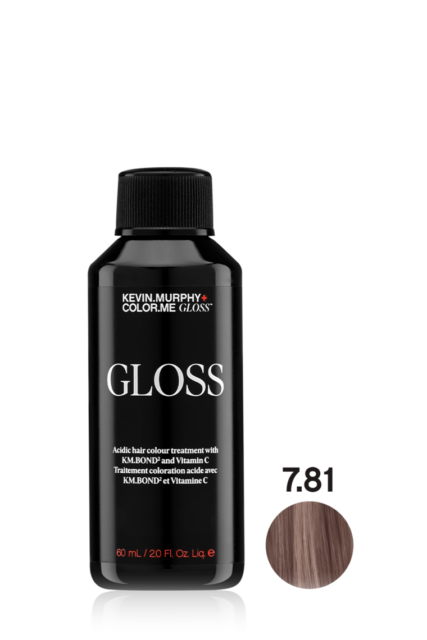 GLOSS Acidic hair colour treatment with KM.BOND2 and Vitamin C 7.81 / 7VA MEDIUM.BLONDE.VIOLET.ASH