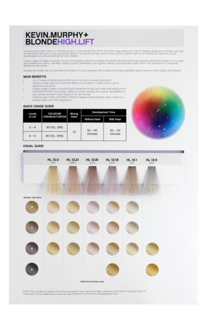 KEVIN.MURPHY+BLONDE HIGH.LIFT SWATCHCARD