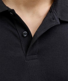 Camiseta tipo polo con botones y tejido mixto algodón-políester